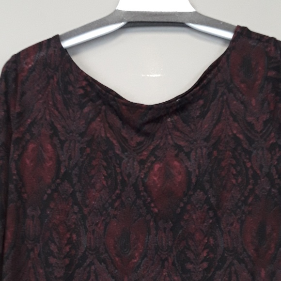 J. Jill 3/4 sleeve leaf print jersey knit top L - Picture 4 of 6